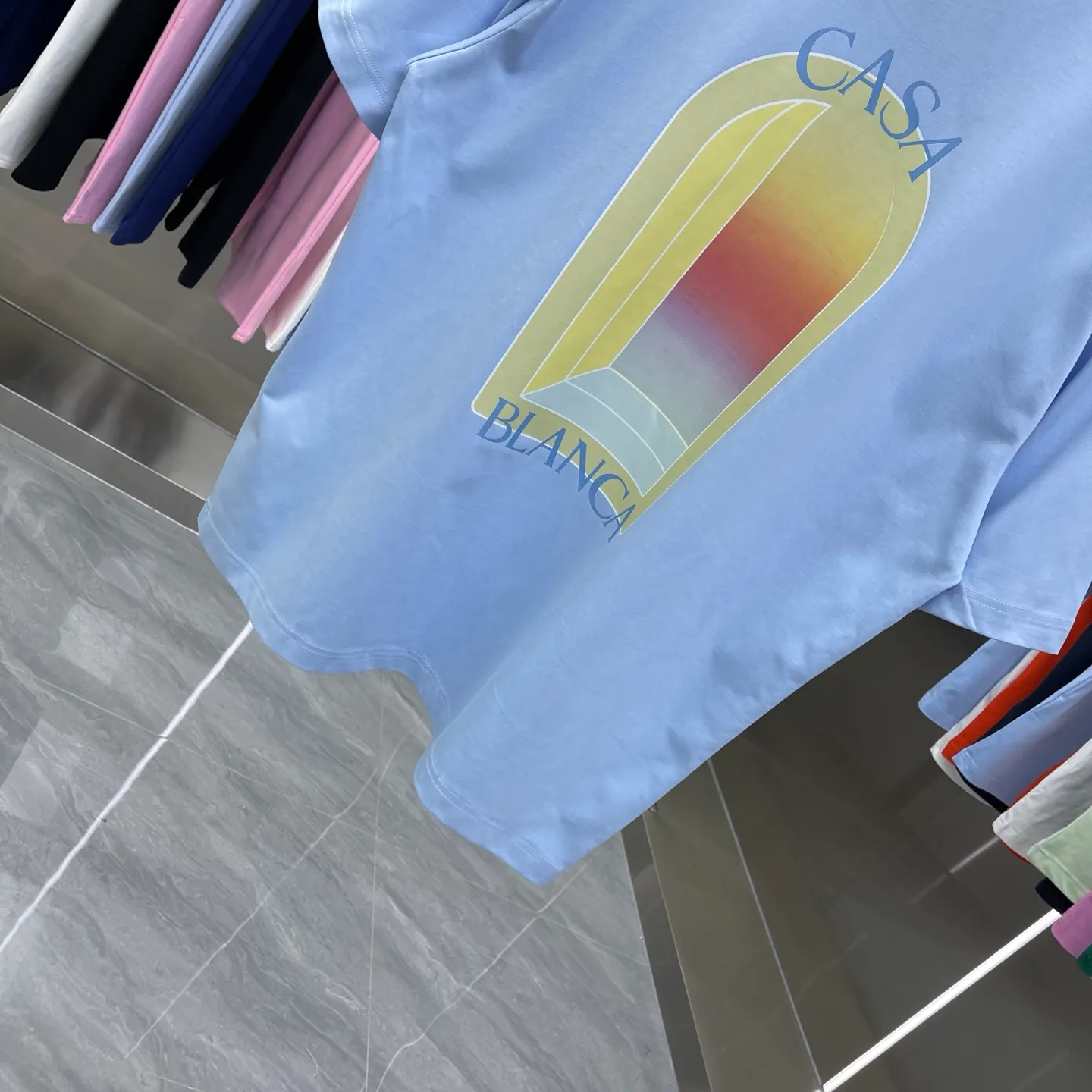 New Arrival Casablanca Classic Series T ～ ， ， 。 ， Classic ， In Stock ！ ：White Black Green Light Green Blue（5 ） Size：S M L XL XXL